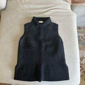 Aritzia Babaton Merino Wool Black Sleeveless Turtleneck